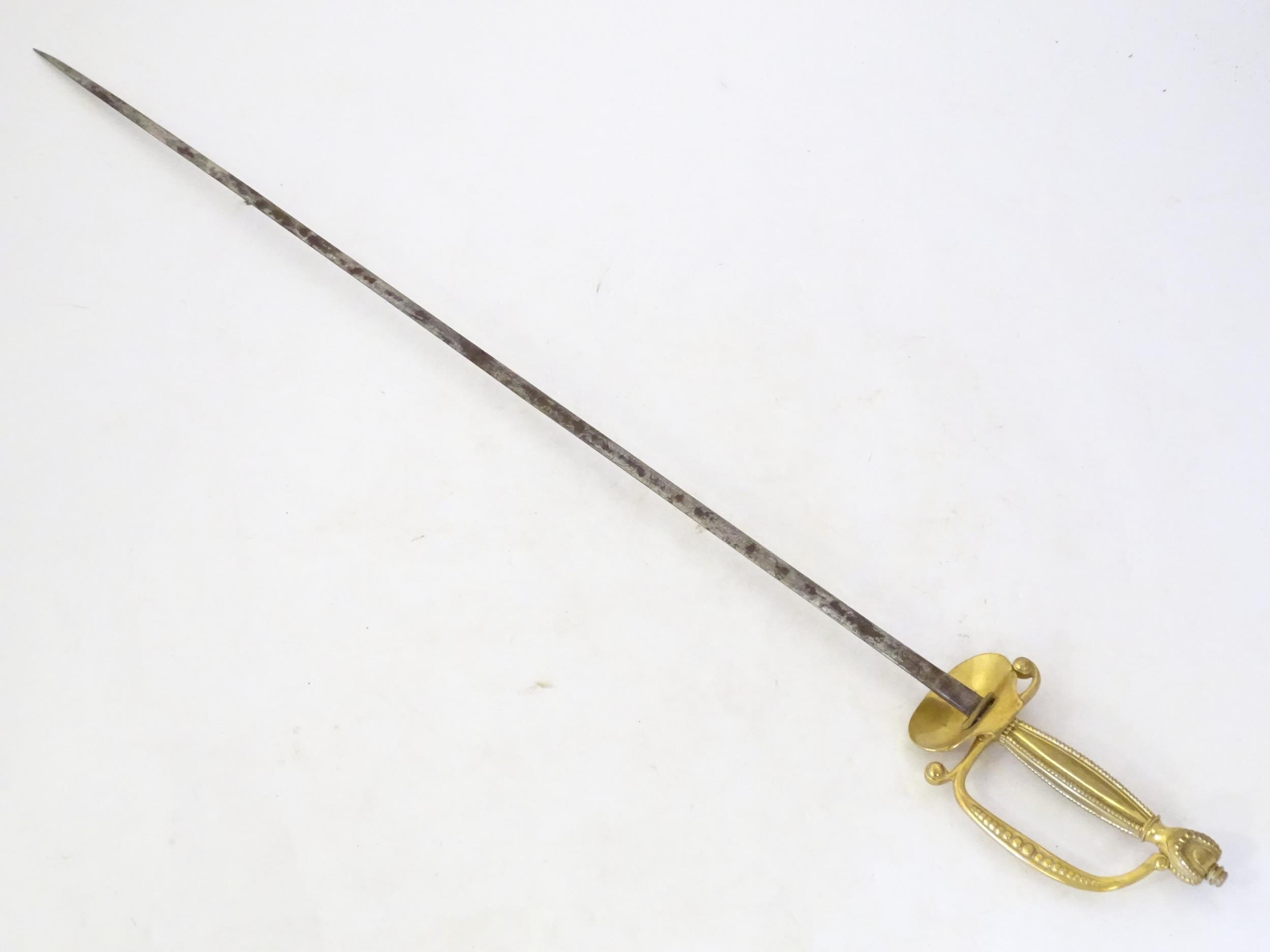 Militaria: an early to mid 20thC English court sword, the 30 3/4" steel blade decorated with - Image 4 of 15