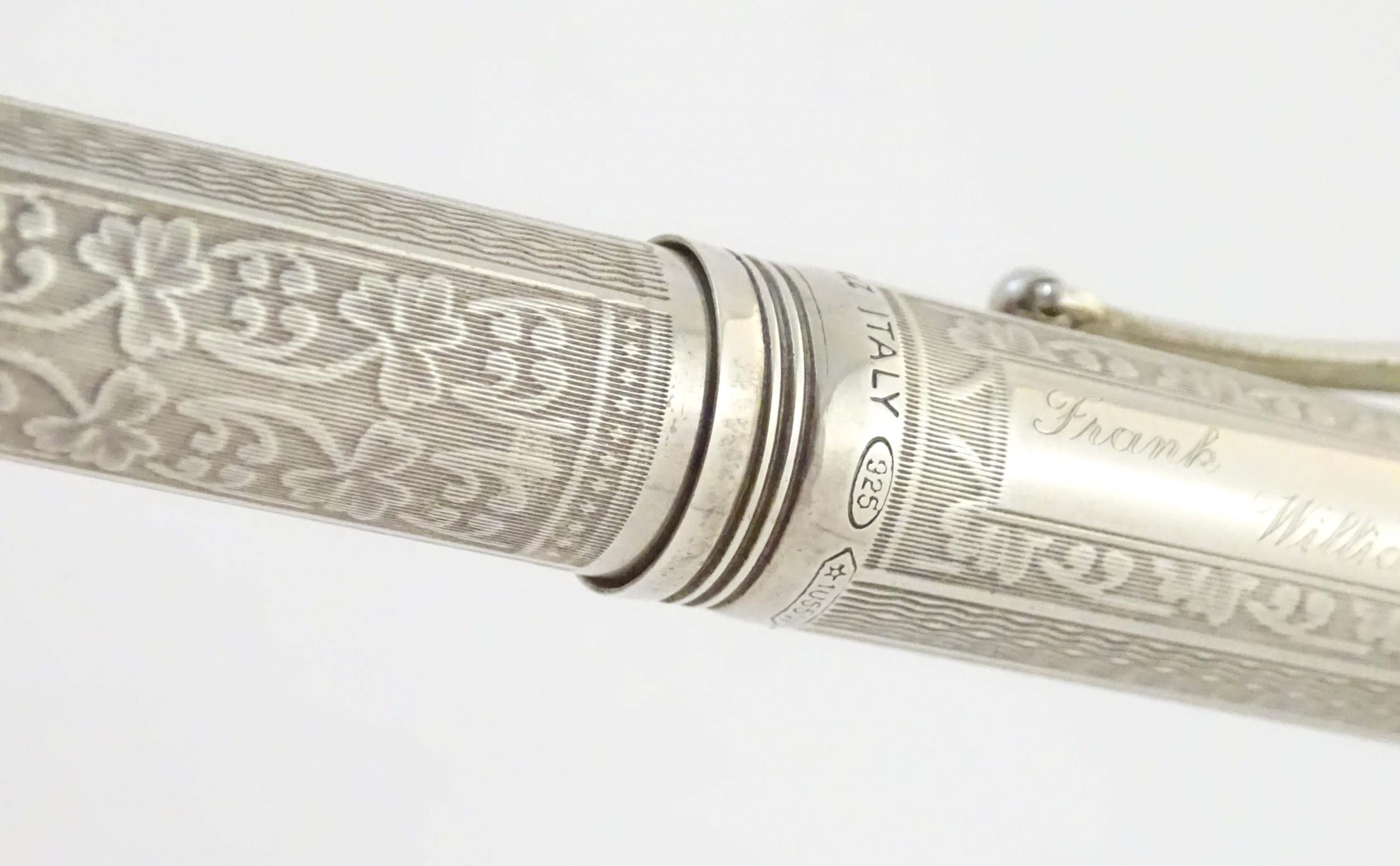 A Montegrappa .925 silver fountain pen, Roses Edition - House of Lancaster, number 362 of a - Image 12 of 18