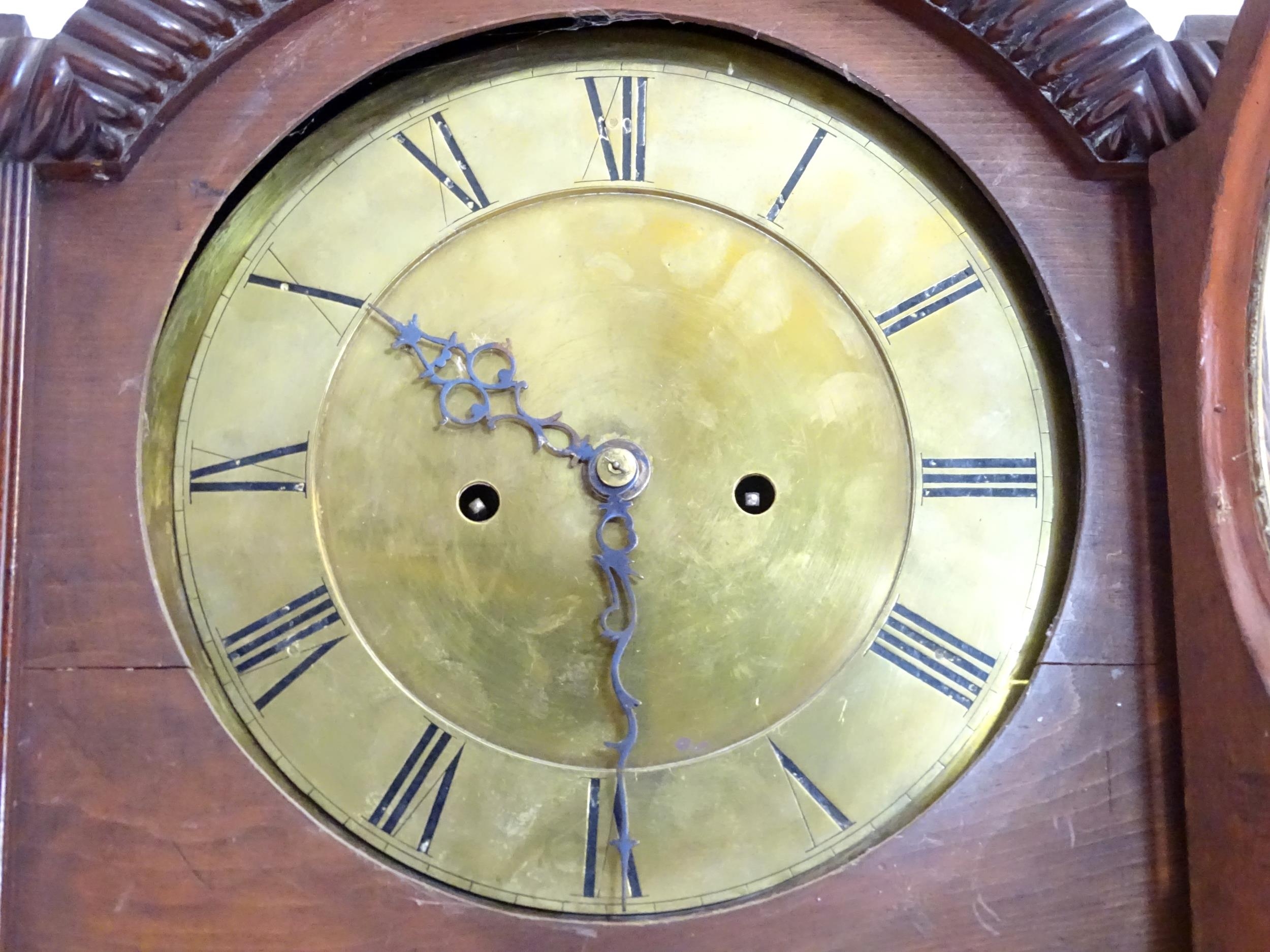 A 19thC mahogany longcase clock, the 8-day movement with circular silvered brass dial. Approx. 79" - Image 4 of 13