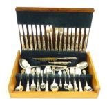 A quantity of silver plate cutlery / flatware to include knives, forks, spoons, fish eaters, etc. By