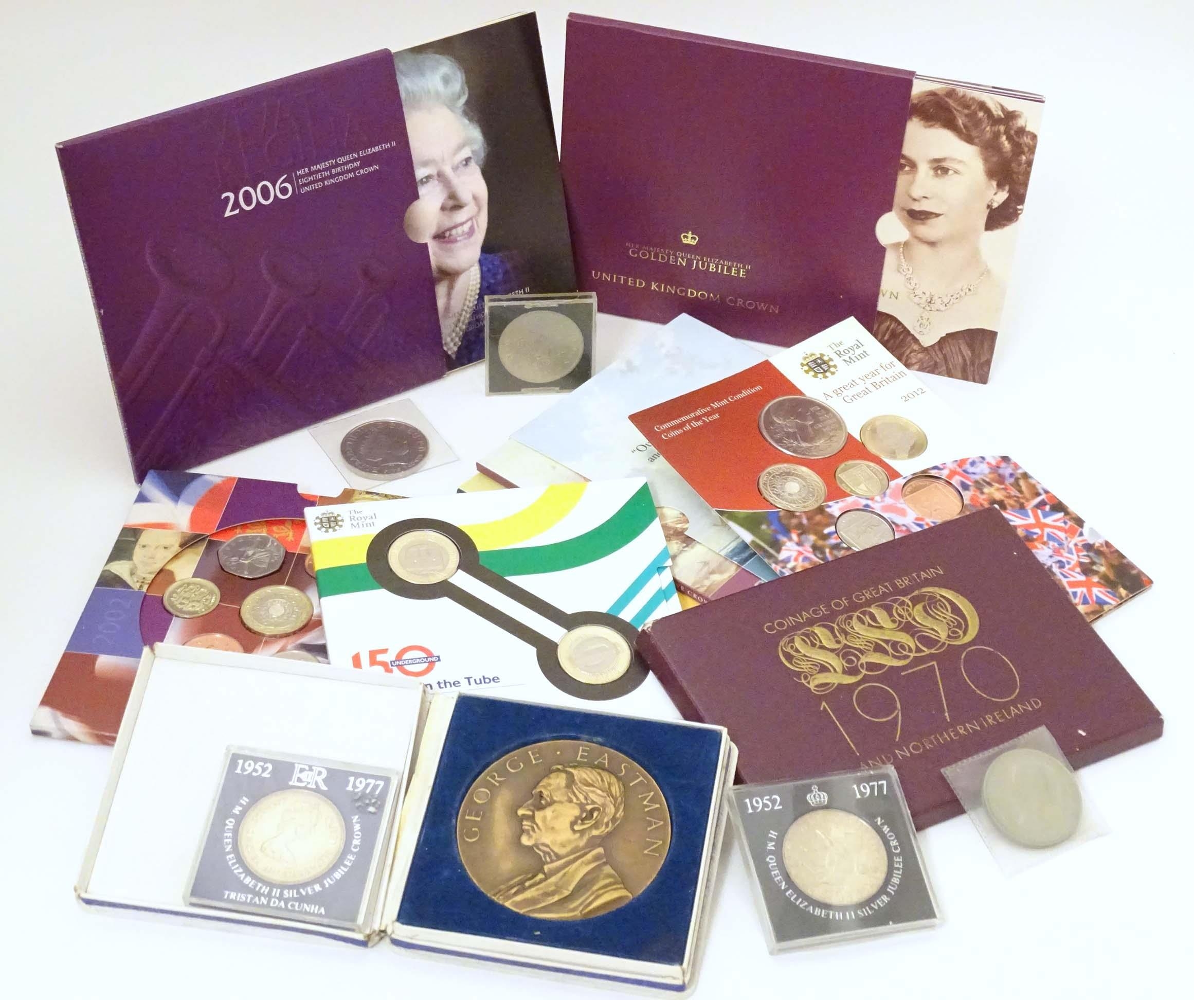 Coins: A quantity of proof coin sets to include 1977 silver jubilee crowns, one labelled Tristan - Image 3 of 13