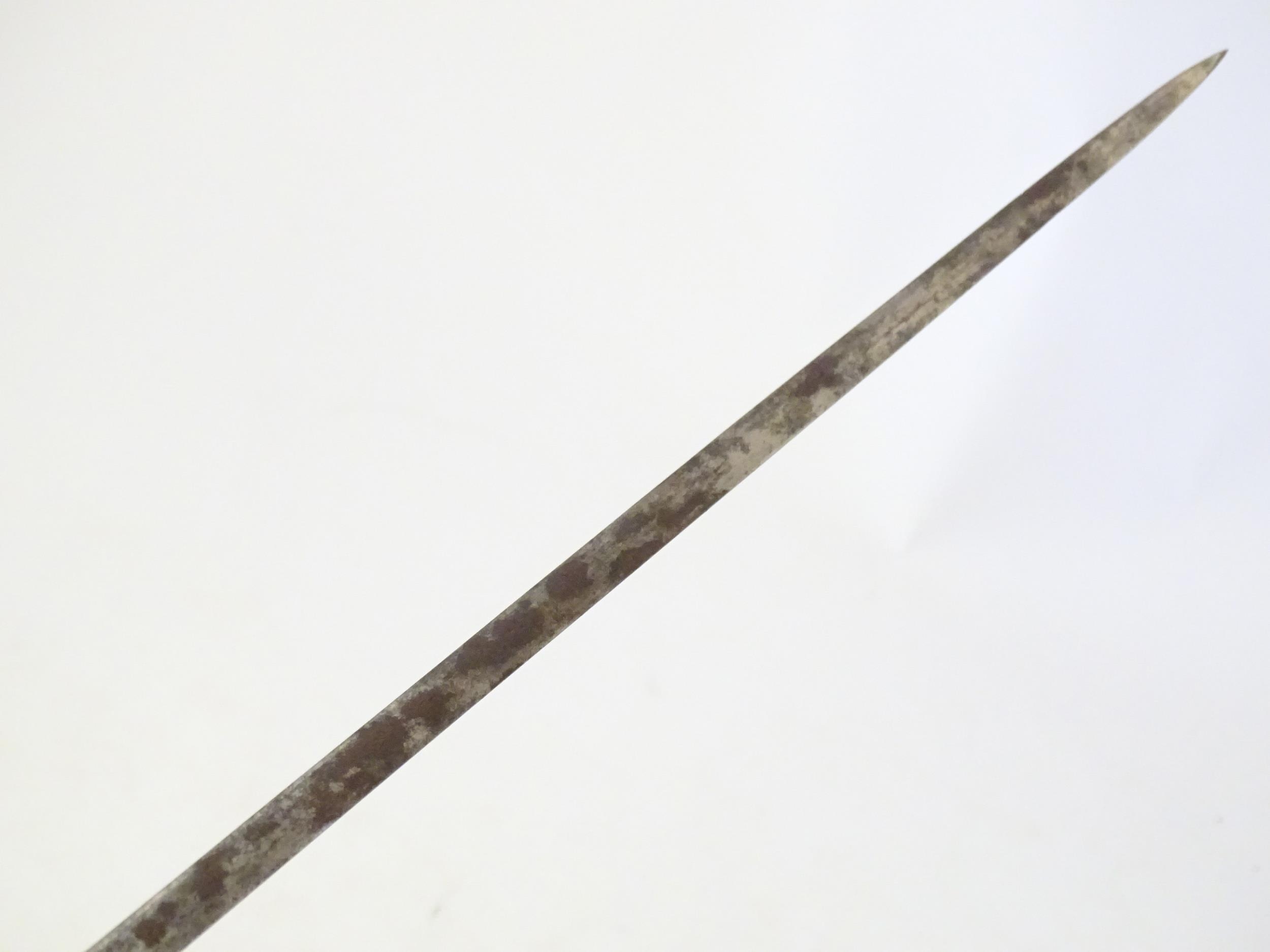 Militaria: an early to mid 20thC English court sword, the 30 3/4" steel blade decorated with - Image 12 of 15