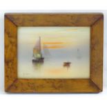 F. E. Bull, Early 20th century, Marine School, Watercolour, Sailing boats on calm waters. Signed