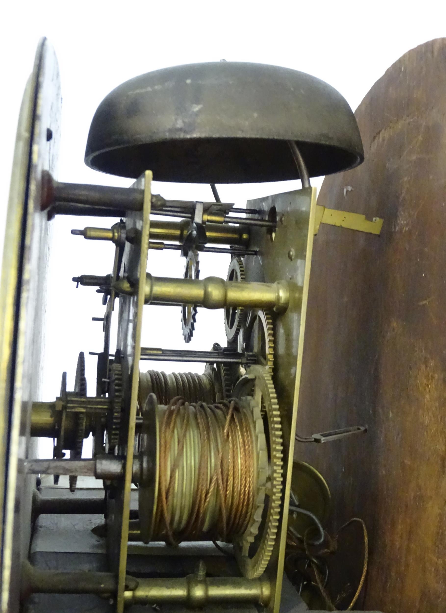 A 19thC mahogany longcase clock, the 8-day movement with circular silvered brass dial. Approx. 79" - Image 13 of 13
