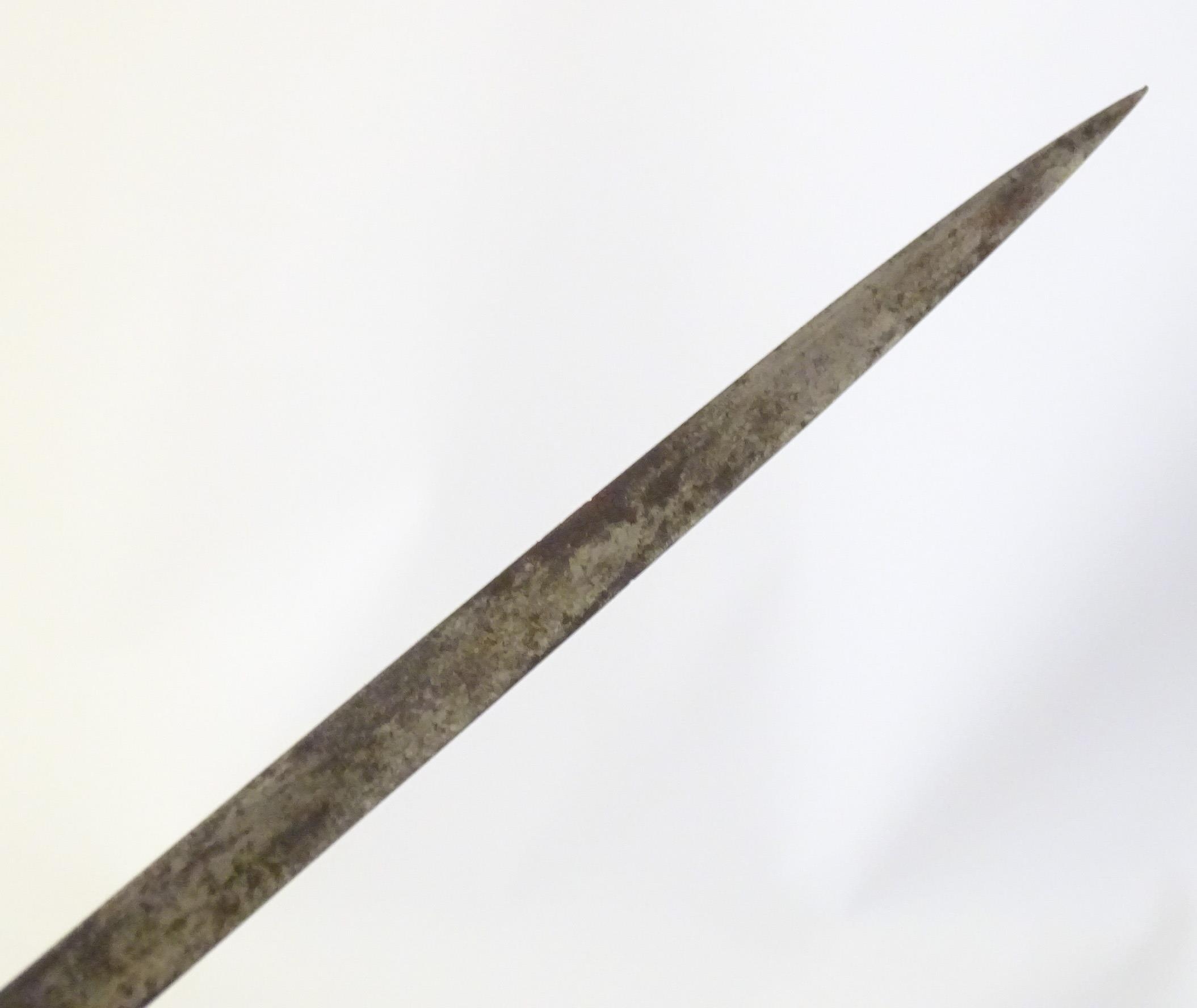 Militaria: an early to mid 20thC English court sword, the 30 3/4" steel blade decorated with - Image 11 of 15