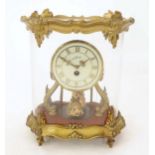 W & A Schmid Schlenker Jr - A German musical clock with hand painted figural decoration. The dial