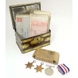 Militaria, WW2 / WWII / World War 2 / Second World War : campaign medals awarded to R.R. Hawkins,