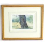 Leslie Worth (1923-2009), Watercolour, Oak Tree in Ashtead Park, Surrey. Signed lower right and