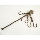 A steel beam / bar balance hanging scales, the head stamped 137 - Imperial Improved - T Avery,
