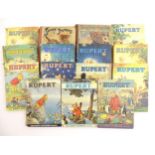 Books: Thirteen Rupert Annuals to include the years 1960, 1966, 1968, 1969, 1970, 1972, 1973,