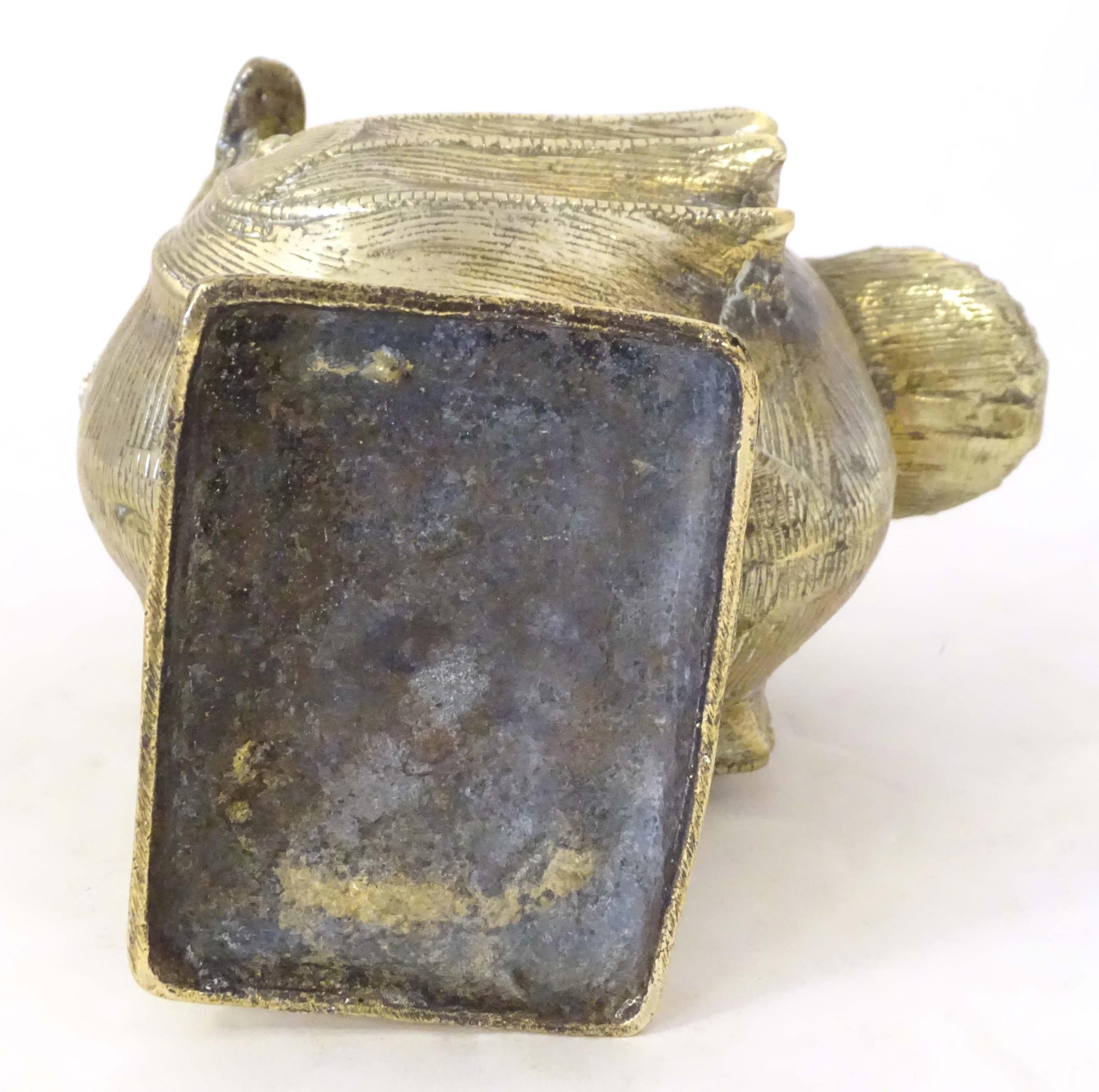 A late 19th / early 20thC Indian brass container modelled as a stylised duck with engraved - Image 10 of 10