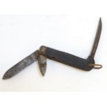 Militaria, a pattern 6353/1905 British military issue jack knife / clasp knife by Taylor of