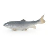 A Royal Copenhagen model of a fish / trout, no. 2676. Marked under. Approx. 8" long Please Note - we