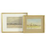 Sir Walter Westley Russell (1867-1949), Watercolour, A view of Blakney harbour and village. Signed