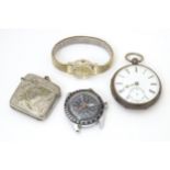 Assorted items to include a Victorian silver cased pocket watch hallmarked Chester 1896, a silver