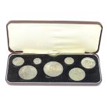 Collector's Coins: A Victoria Jubilee specimen set of silver coins ranging from crown to threepence.