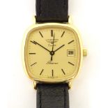 A Longines wristwatch with quartz movement, the dial approx. 7/8" wide Please Note - we do not