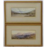 Ebenezer Alfred Warmington (1830-1903), Watercolours, A pair of mountain landscapes comprising