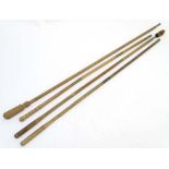 Shooting: A collection of four antique shotgun cleaning rods, comprising a one-piece beech example