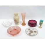 A quantity of assorted glass to include bowls, vase etc (7) Please Note - we do not make reference