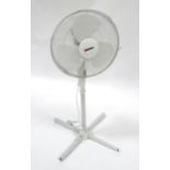 An electric oscillating adjustable height fan Please Note - we do not make reference to the