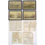 Four hand coloured engraved maps after Robert Morden, comprising the counties Buckinghamshire,