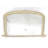 A painted over mantle mirror 28" wide x 22" high Please Note - we do not make reference to the