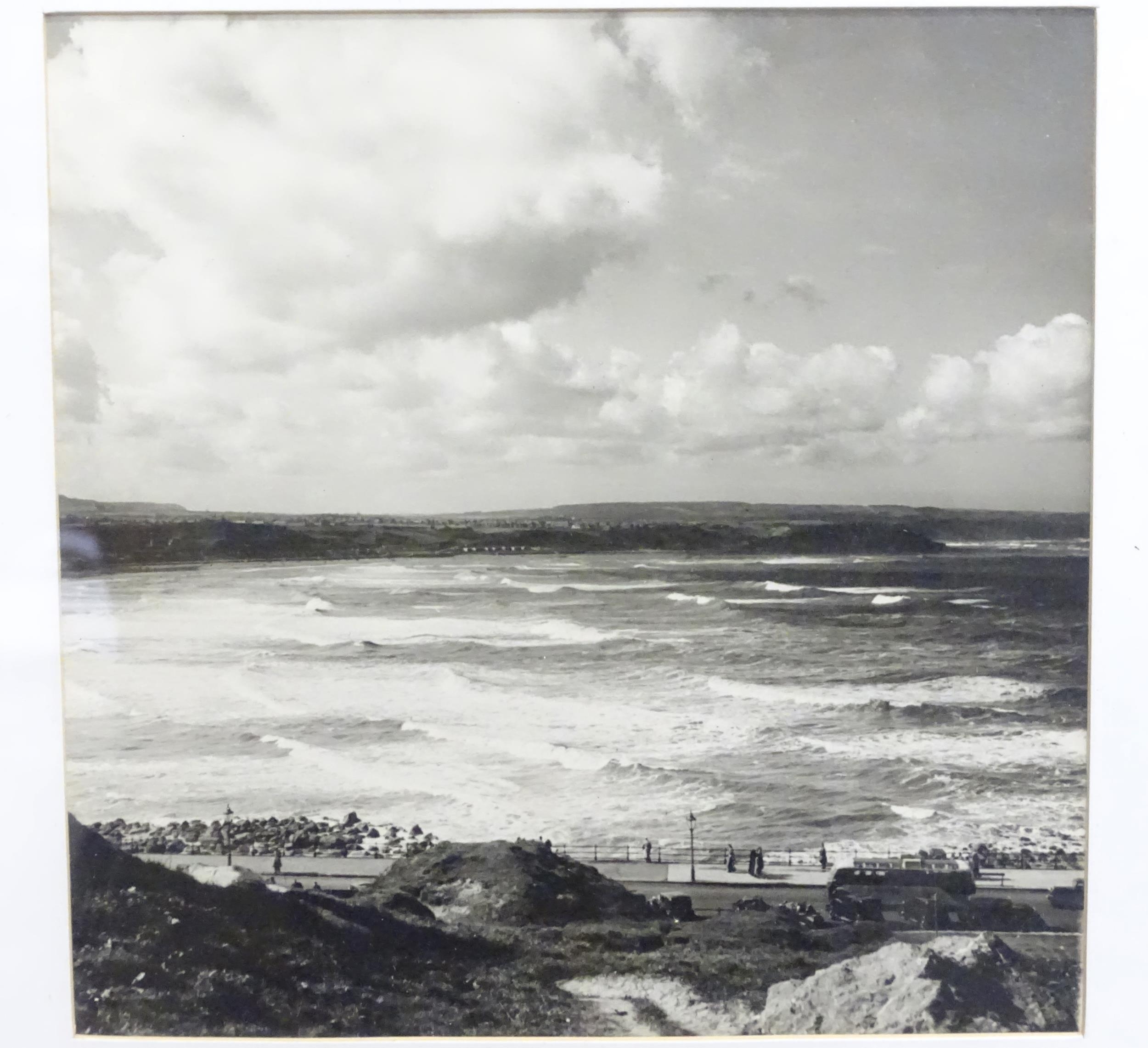 Three monochrome landscape photographs to include a coastal bay with rough sea, trees, etc. Together - Image 7 of 9