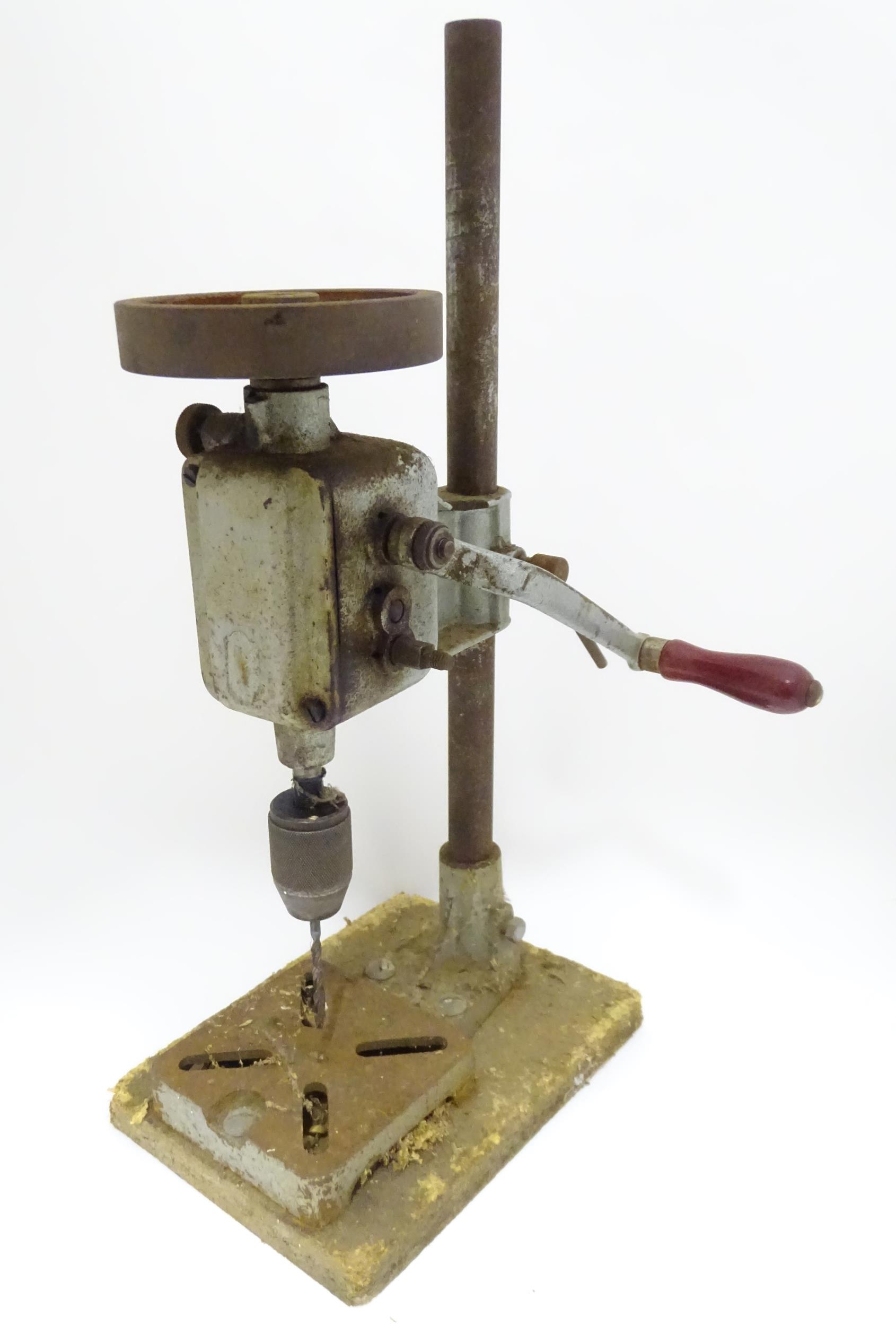 A vintage pillar drill Please Note - we do not make reference to the condition of lots within