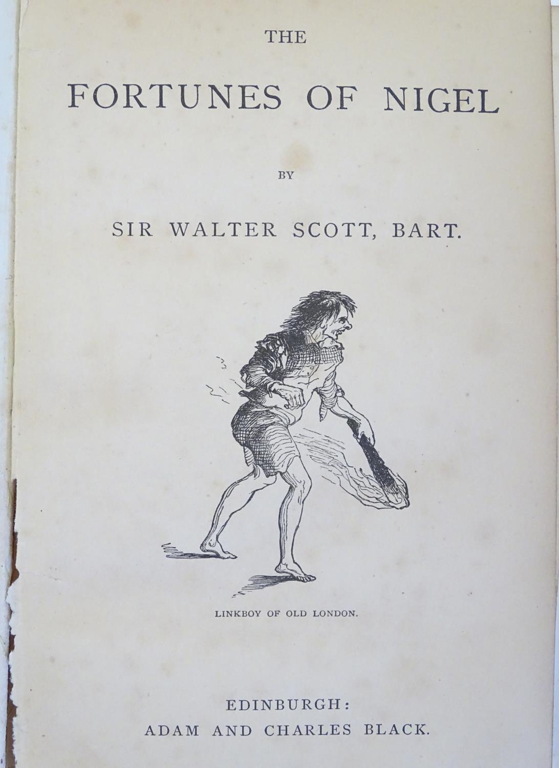 Book: The Fortunes of Nigel, by Walter Scott. Published by Adam and Charles Black, Edinburgh, 1863 - Image 4 of 15