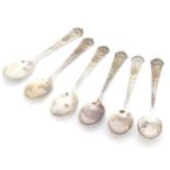 Six silver plated teaspoons, the finials commemorating the coronation of George VI (6) Please Note -