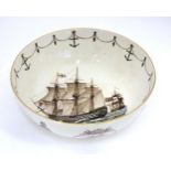 A Shand Kydd pottery, Staffordshire bowl depicting HMS Victory Please Note - we do not make