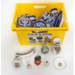 A quantity of assorted ceramics to include vase, Goss China crested ware model of a Roman Vase for