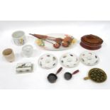 A quantity of assorted kitchenalia to include a three French Pillivuyt oyster plates, escargot dish,