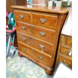 A modern TV cabinet / stand formed as a Georgian style chest of drawers. Approx. 30" wide x 18 1/