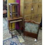 A quantity of assorted furniture to include : An oak occasional table with barley twist column legs,