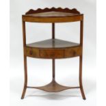 19thC mahogany corner washstand. Approx 35" high x 22 1/2" wide x 15 1/2" deep Please Note - we do