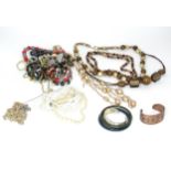 A quantity of assorted costume jewellery Please Note - we do not make reference to the condition
