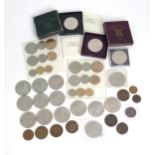 Coins : Assorted 20thC coins to include 12 Churchill crowns, Two Festival of Britain coins etc