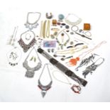 A quantity of assorted jewellery to include necklaces bracelets etc Please Note - we do not make
