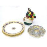 Assorted ceramics to include a Royal Doulton model titled The Old Balloon Seller, no. HN1315, an