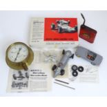 Assorted items, comprising an Airfix Mercedes 154 G.P. model car kit, a Bourdon's Patent pressure