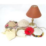 A quantity of ladies hats to include a hat with flowers to rim bearing label for Chapeaux and French