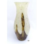 A large art glass vase. Approx. 18 1/2" high Please Note - we do not make reference to the condition