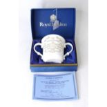 A boxed Royal Doulton limited edition loving cup commemorating the 75th anniversary of the Allied
