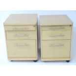 Two 21stC banks of office drawers 18" wide x 22" deep x 25" high Please Note - we do not make