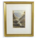 Edward Tucker Snr, 19th century, Watercolour, A rocky mountain stream. Signed lower left. Approx. 14