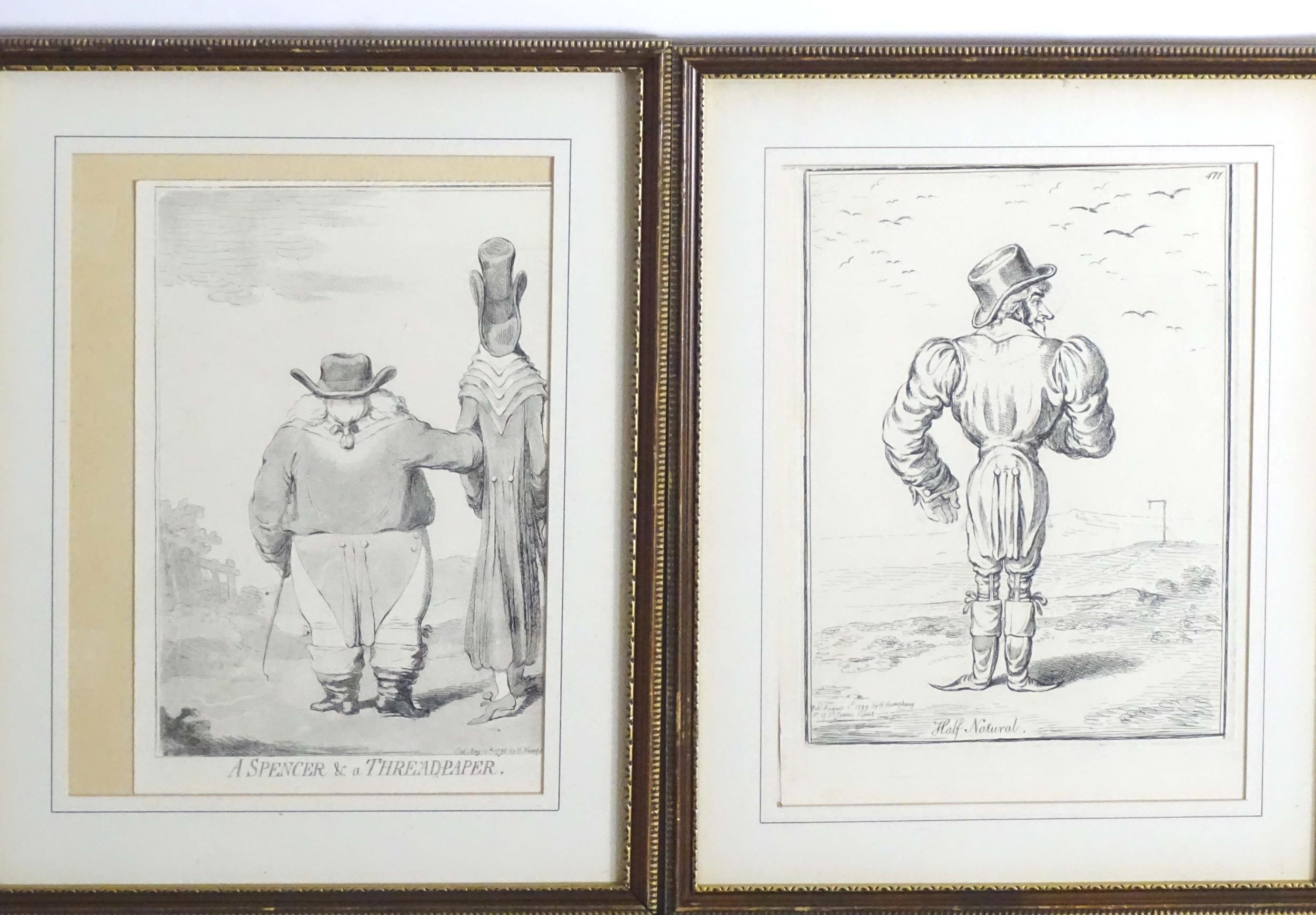 After James Gillray (1756-1815), Restrike engravings, Various satirical portraits / scenes - Image 10 of 18