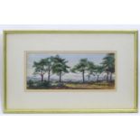 M. Drury, 20th century, Watercolour, A landscape scene with trees. Signed lower right. Approx. 5 1/