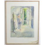 Jane Corsellis (b. 1940), Limited edition lithograph, no. 47 / 220, A French interior scene with a